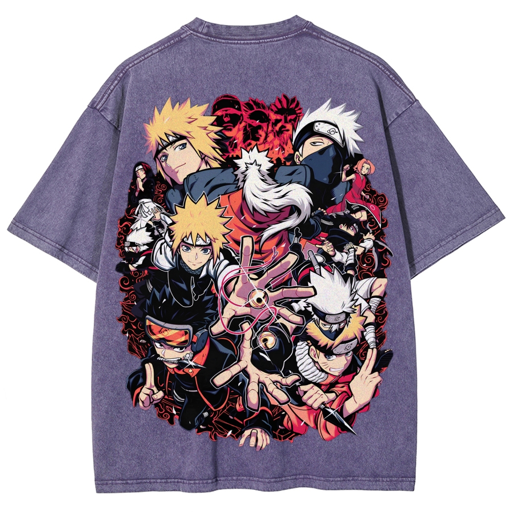 Naruto Unisex Fit Washed T-Shirt 2507030098-Coordom