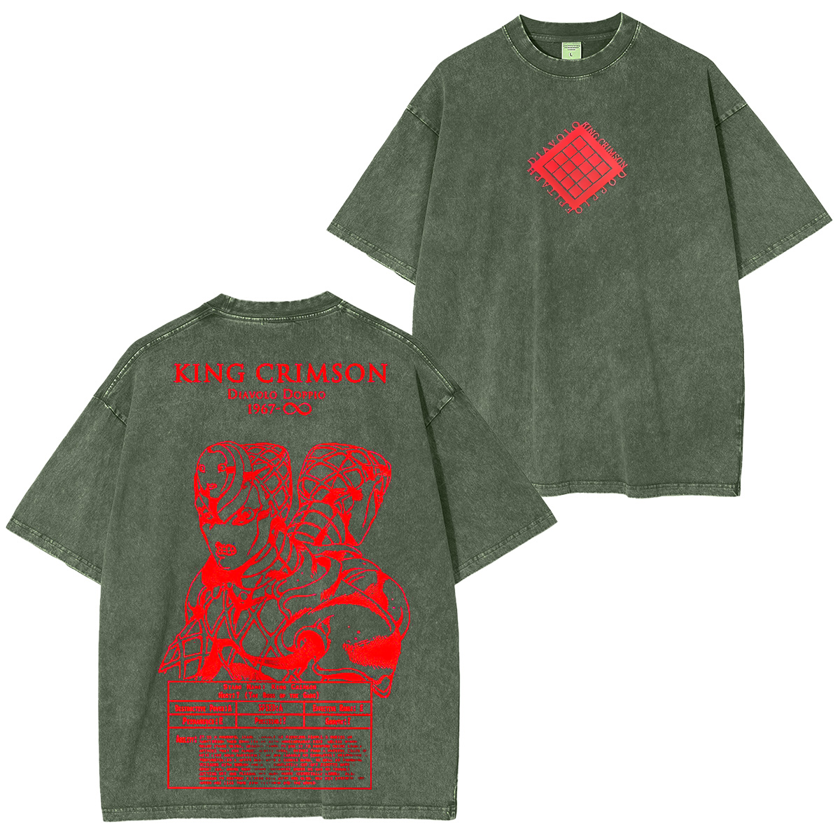 JoJo's Bizarre Adventure Vintage Washed Unisex T-Shirt-Coordom
