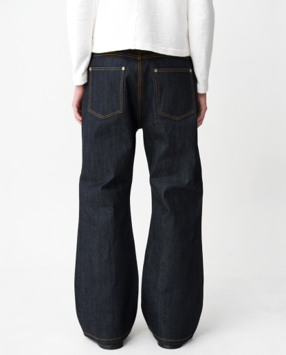 MENES Okayama Raw Selvedge Flared Jeans - Indigo-Coordom