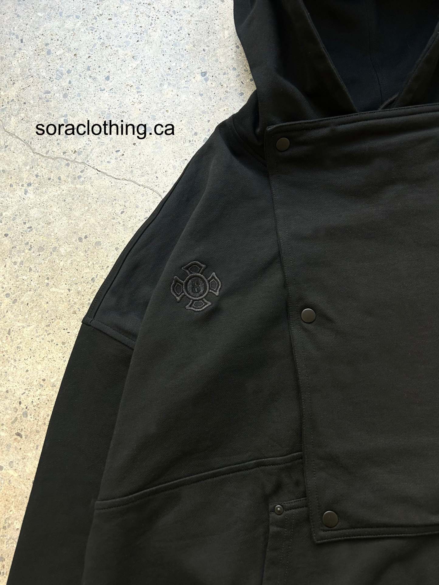 Flame Hoodie Black-Coordom