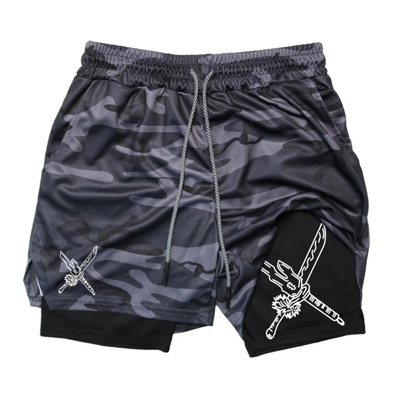 Double Sword Gym Shorts-Coordom