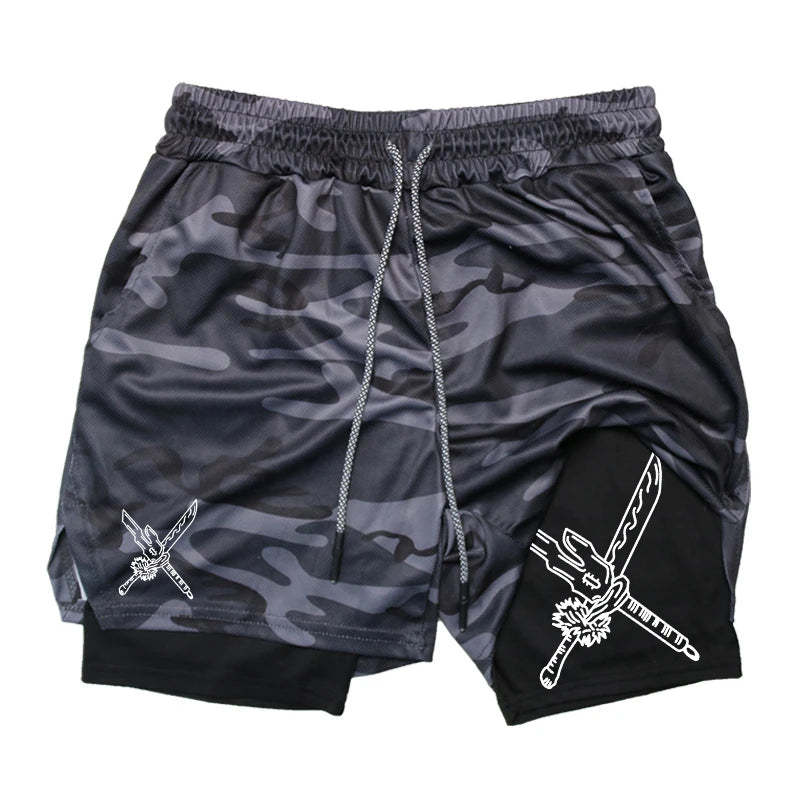 Double Sword Gym Shorts-Coordom