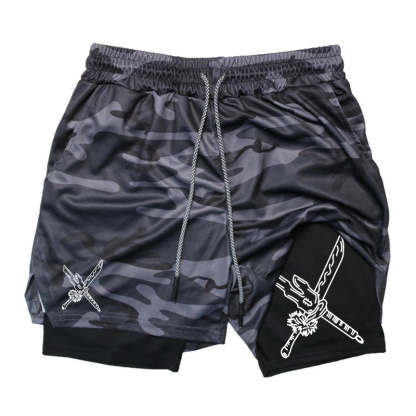 Double Sword Gym Shorts-Coordom