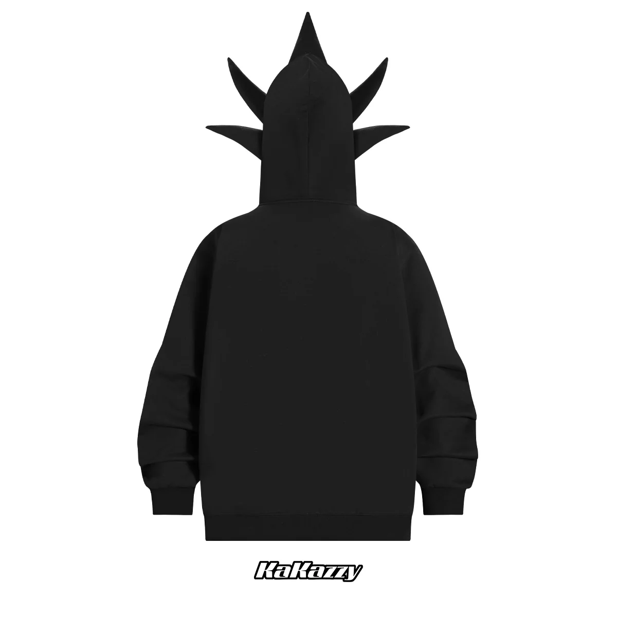Street style Y2K pattern Full Zip Hoodie Black（Eyes Can See）-Coordom