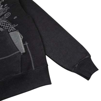 "sashiko" Zip Up black-Coordom