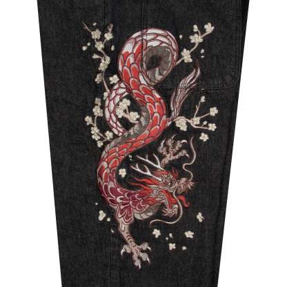 "yakuza" raw Denim black 01-Coordom
