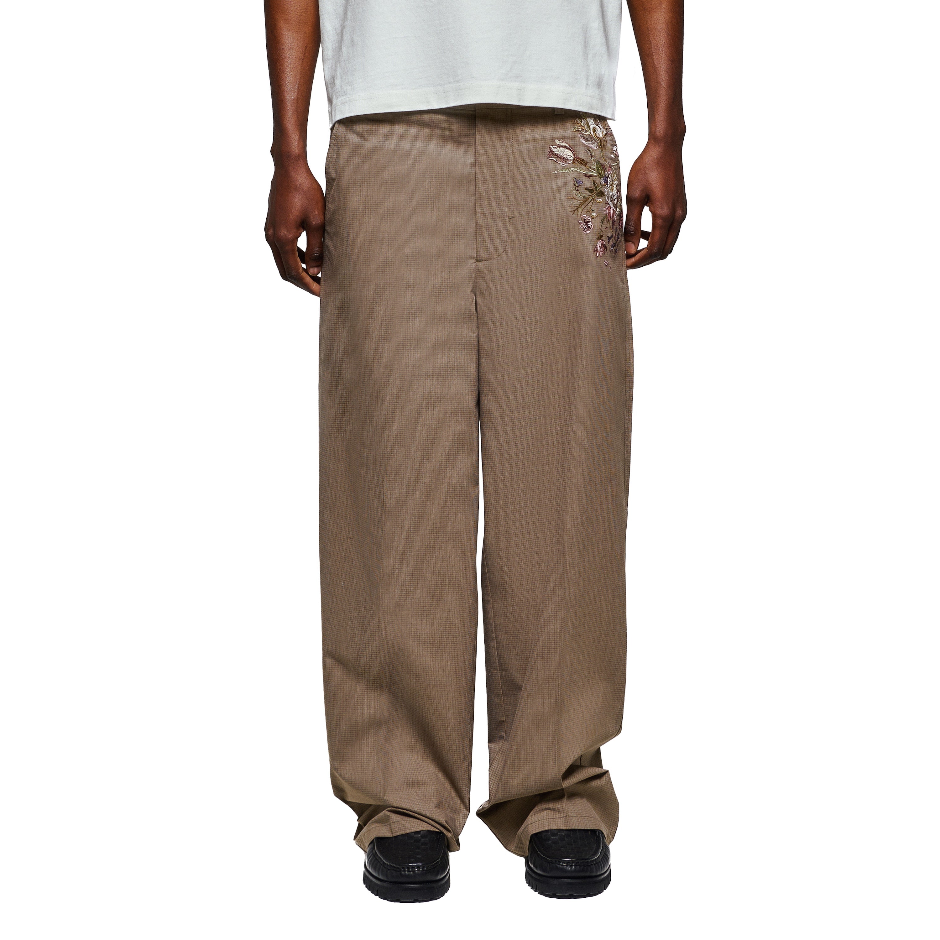 "garden of eden" plaid patterned Trousers-Coordom