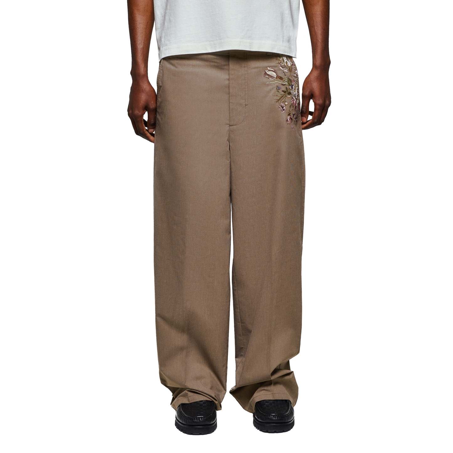 "garden of eden" plaid patterned Trousers-Coordom
