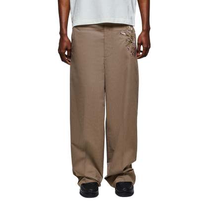 "garden of eden" plaid patterned Trousers-Coordom