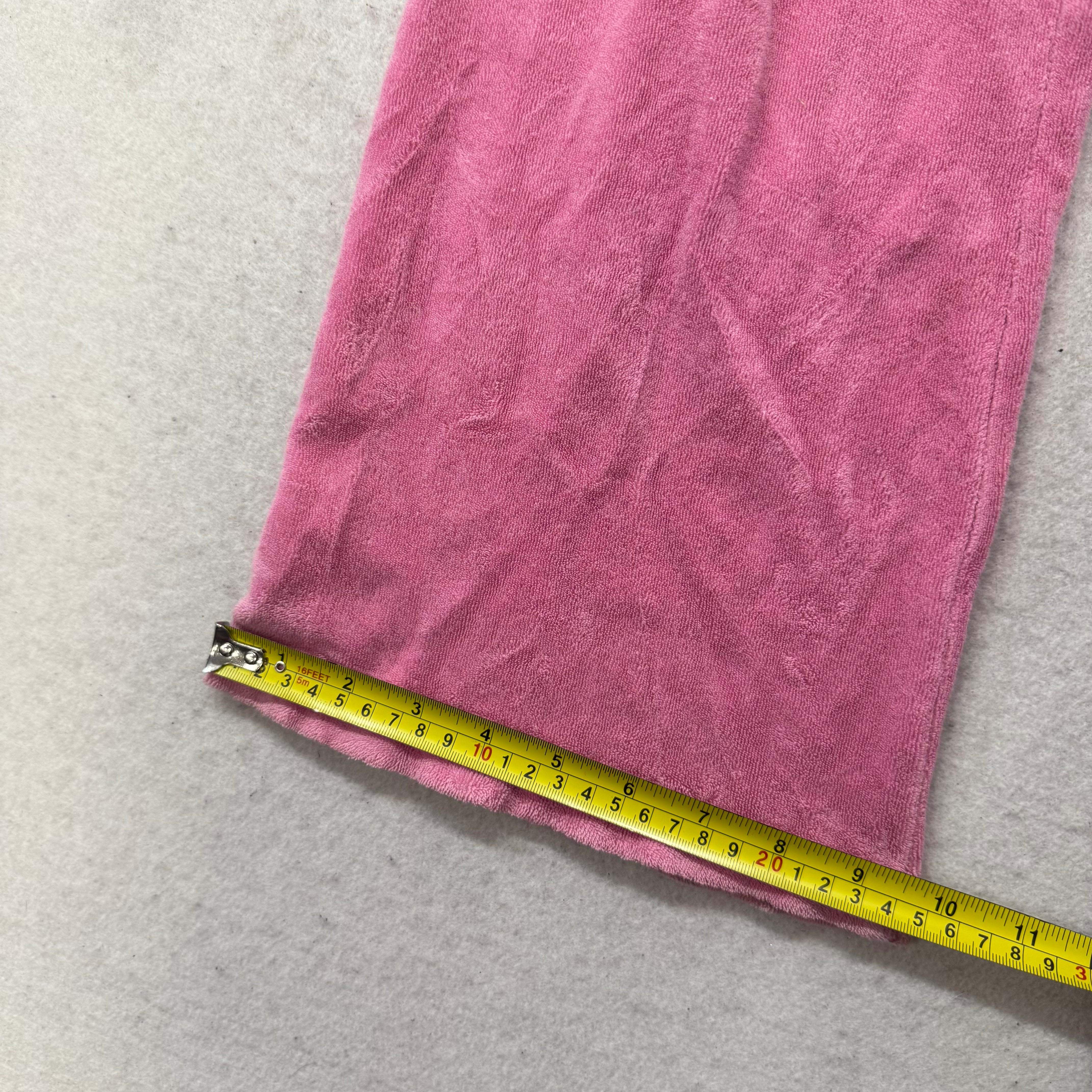2003 Vintage Juicy Couture Women's Candy Pink Terrycloth Flare Track Pant Size P-Coordom