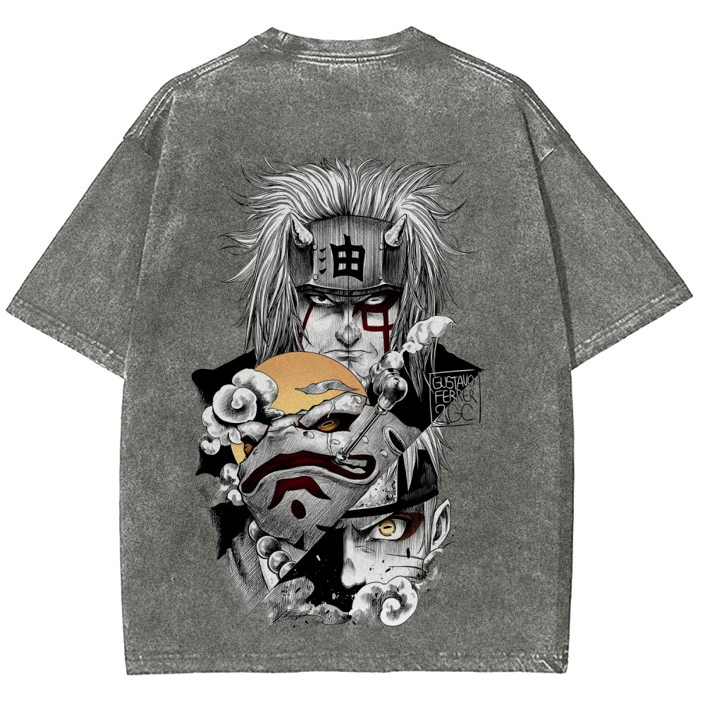 Naruto Unisex Fit Washed T-Shirt 2508017672-Coordom