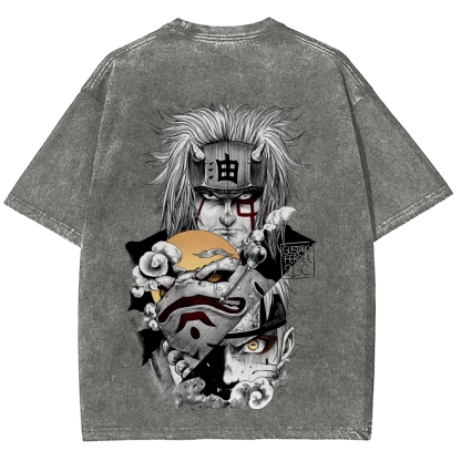 Naruto Unisex Fit Washed T-Shirt 2508017672-Coordom
