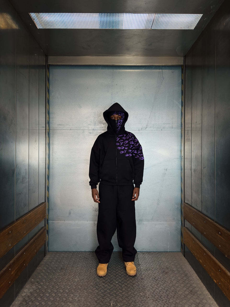 "SASUKE UCHIHA X CURSE MARKS" BALACLAVA ZIP HOODIE-Coordom