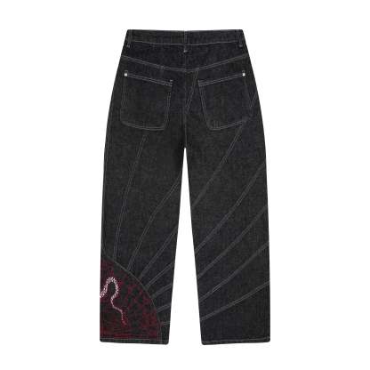 "yakuza" raw Denim black 03-Coordom