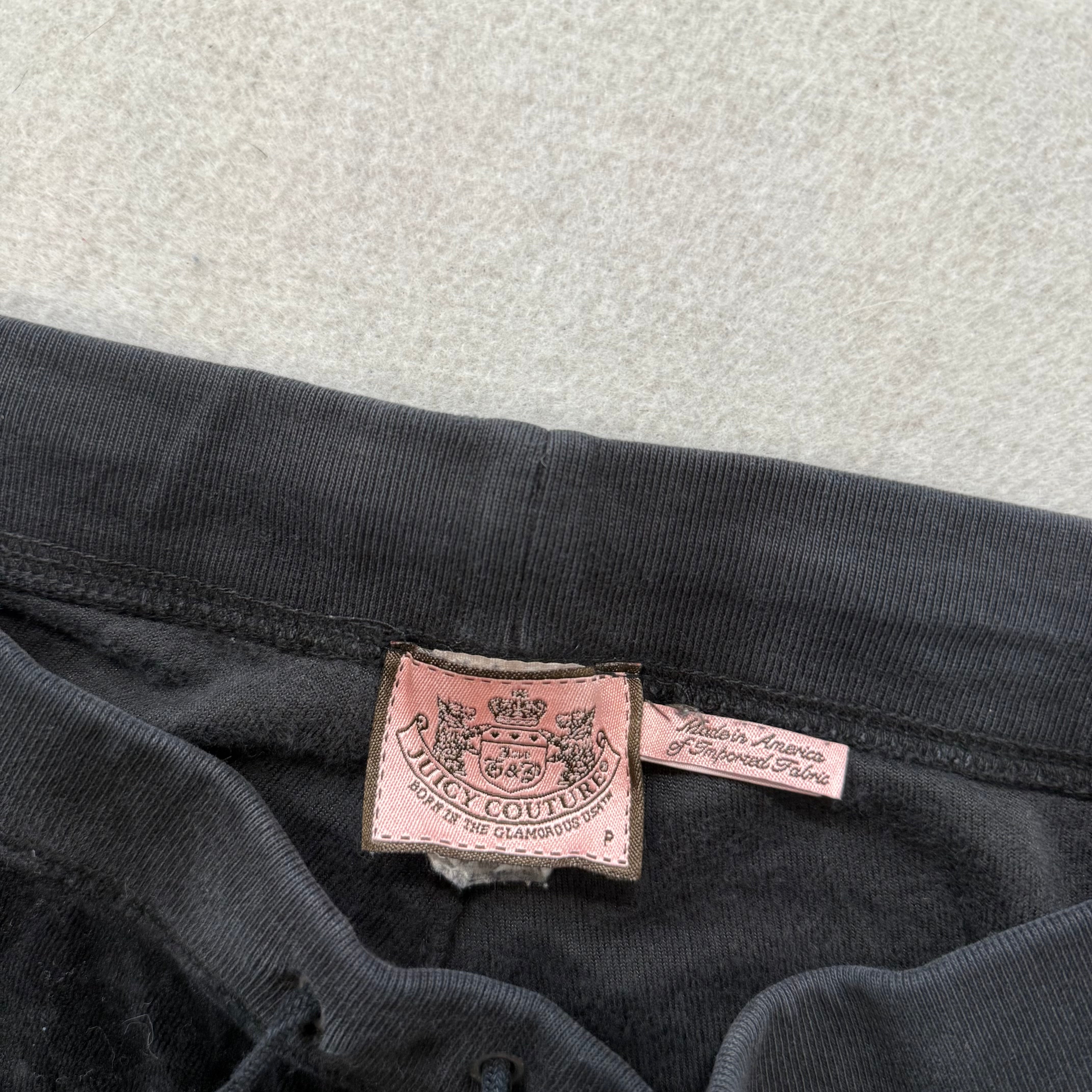 2003 Vintage Juicy Couture Women's Black Velour Flared Leg Track Pant Size P-Coordom