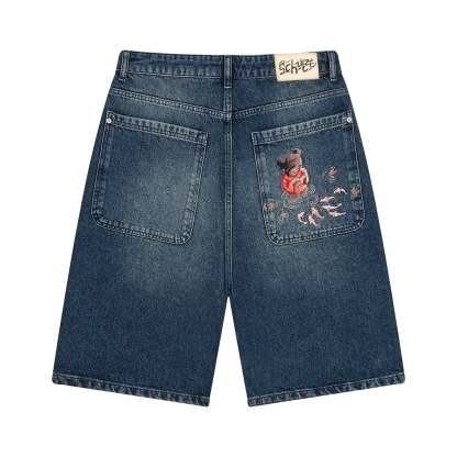 "koi fish v2" Jorts washed indigo-Coordom