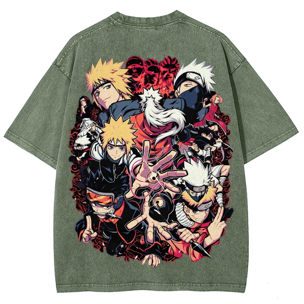 Naruto Unisex Fit Washed T-Shirt 2507030098-Coordom