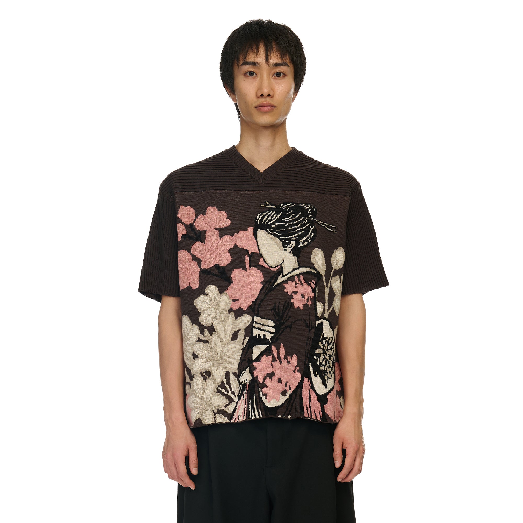 "yakuza v2" knitted Jersey brown-Coordom