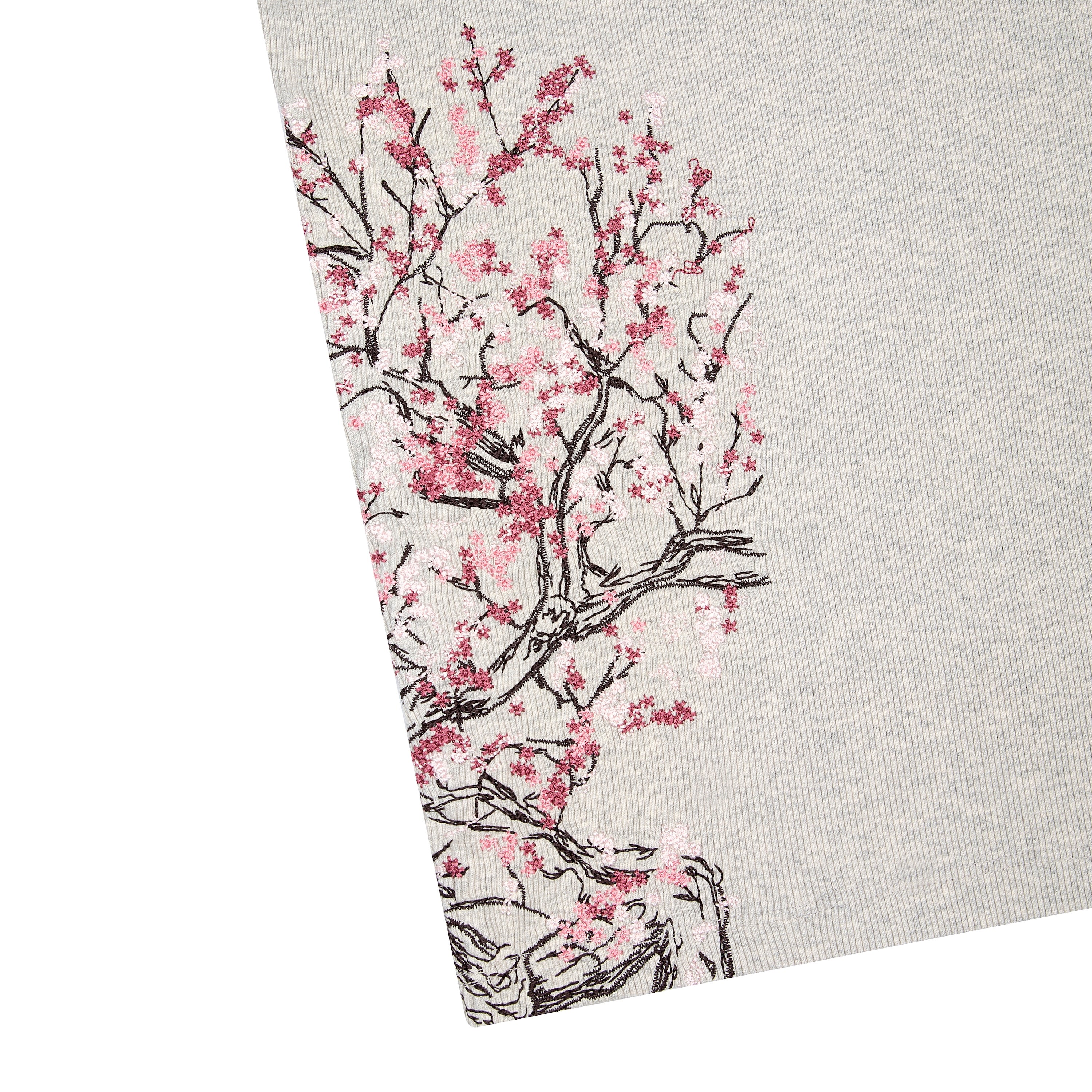 "blossom v3" ribbed T Shirt grey-Coordom