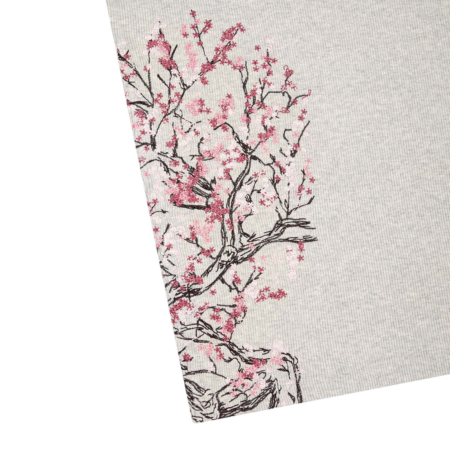 "blossom v3" ribbed T Shirt grey-Coordom