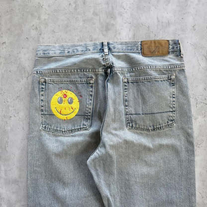 (36X30) Smiley shot baggy jeans-Coordom