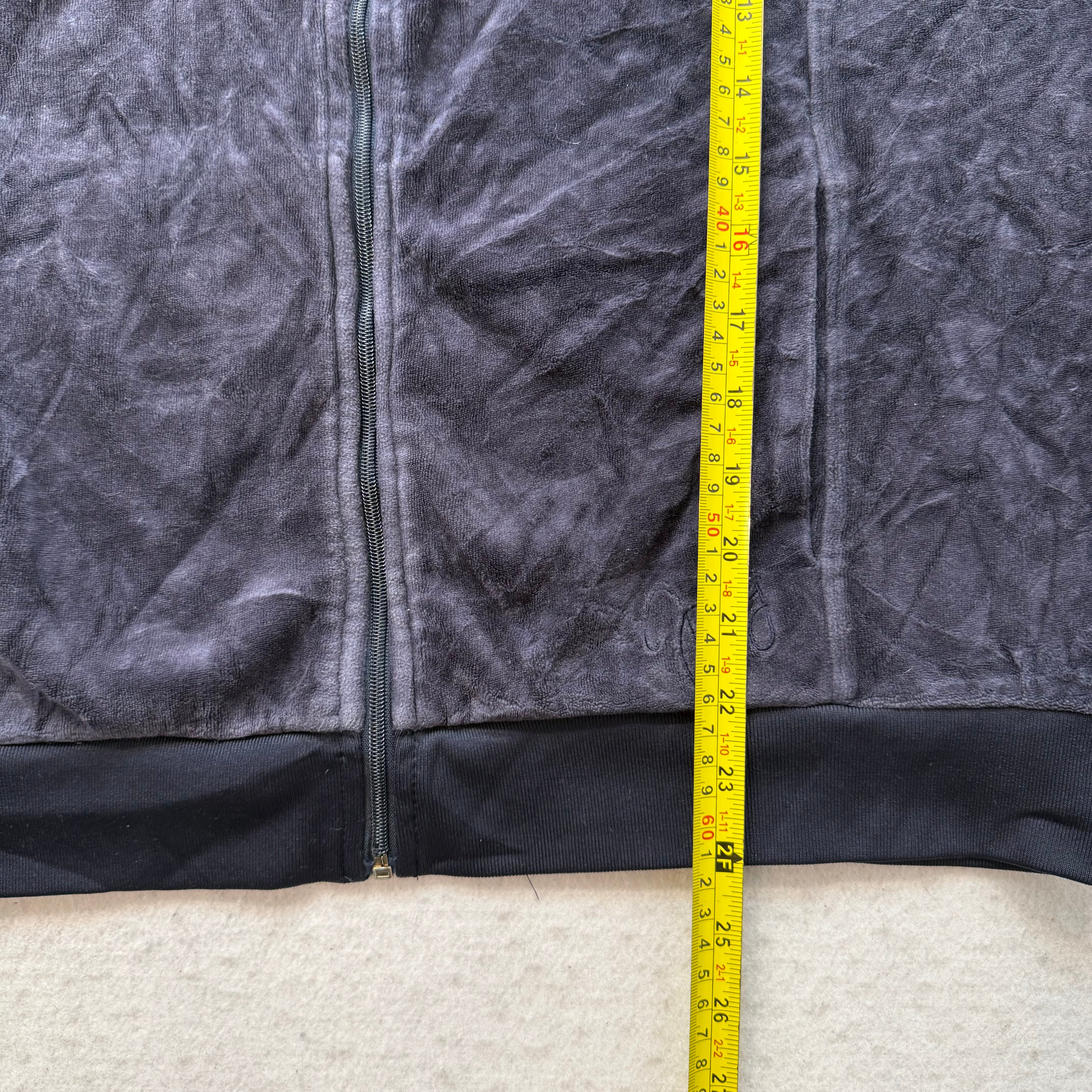 Juicy Couture navy Velour Tracksuit Set Hoodie & Drawstring Pants Size XL/M-Coordom