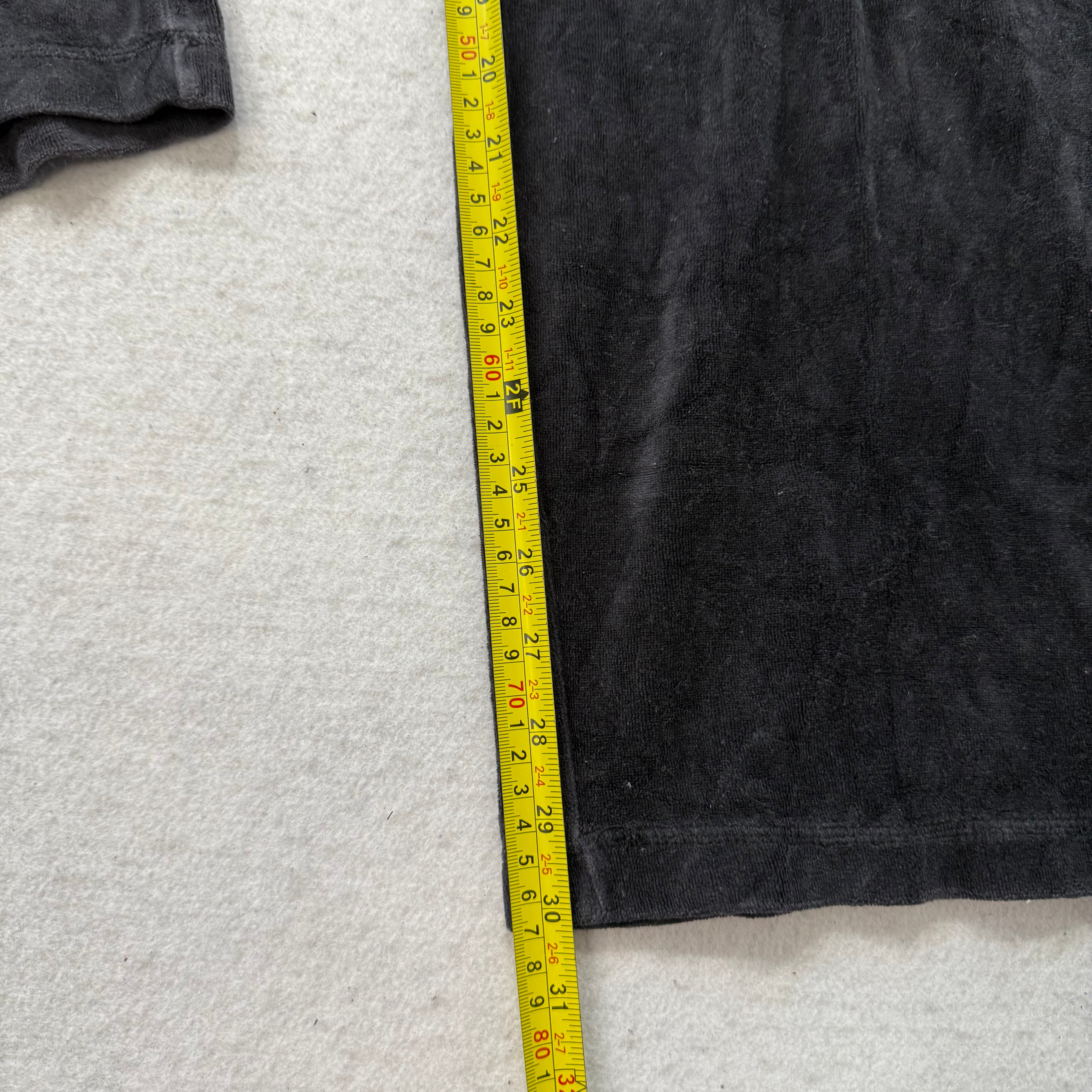 Vintage Juicy Couture Women's Black Velour Flare Track Pant Drawstring Size S-Coordom