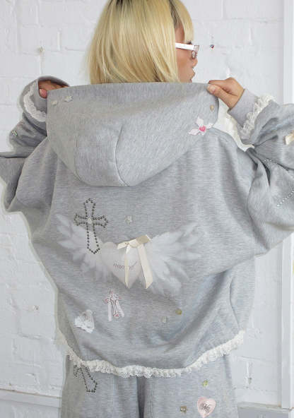 WHISPER ZIP HOODIE GREY MARL-Coordom