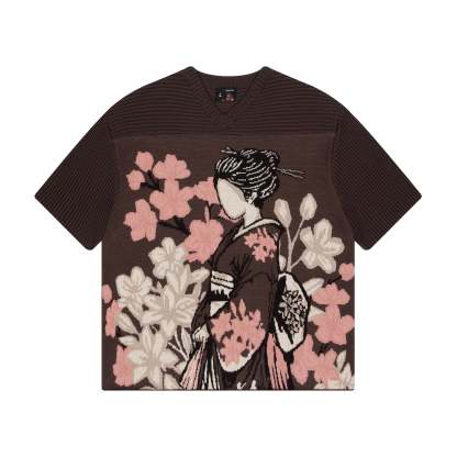 "yakuza v2" knitted Jersey brown-Coordom