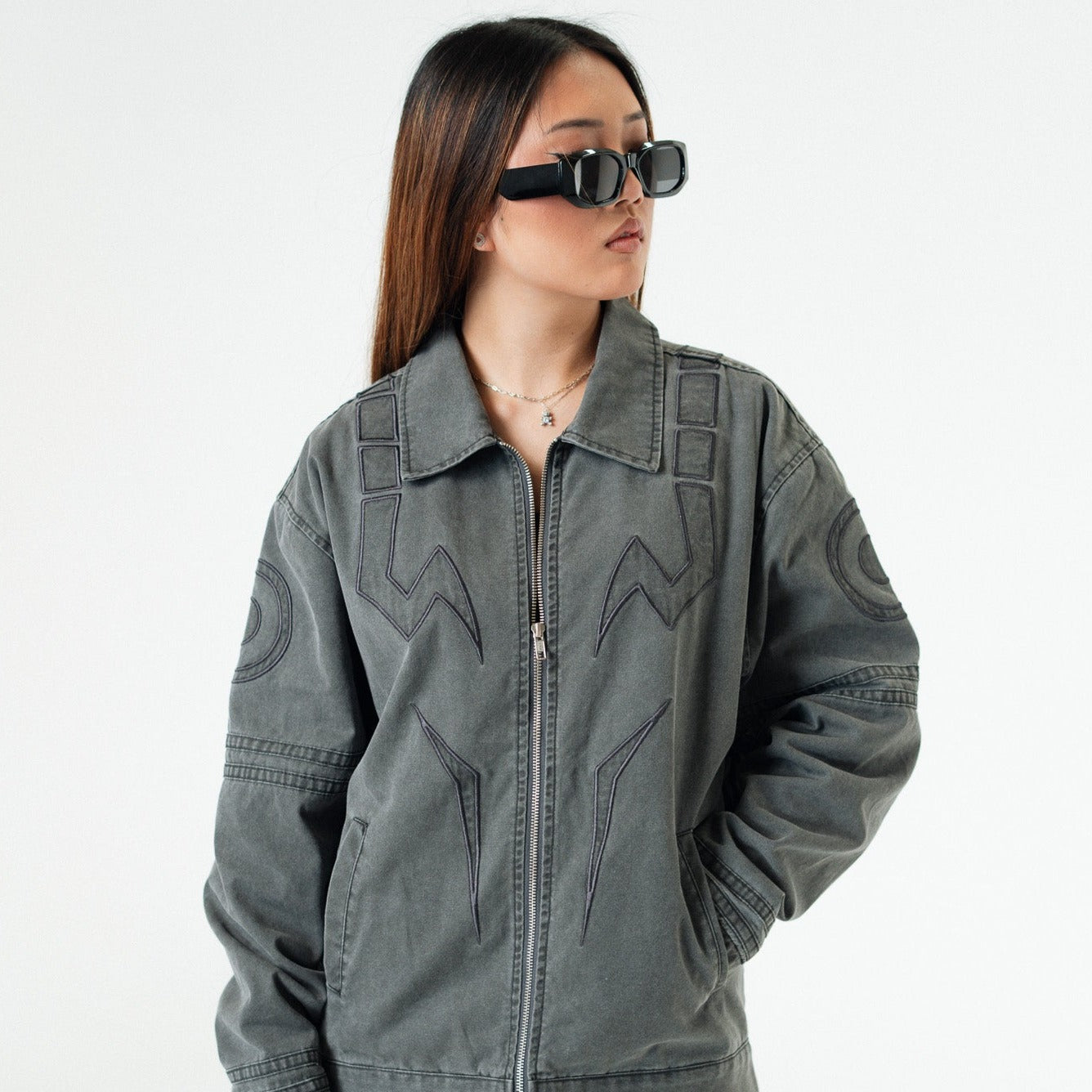 King of Curses Washed Denim Jacket-Coordom
