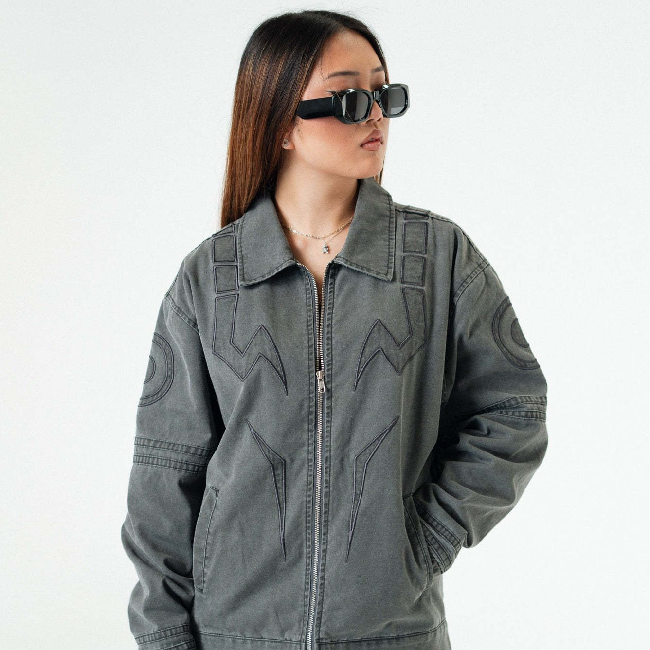 King of Curses Washed Denim Jacket-Coordom