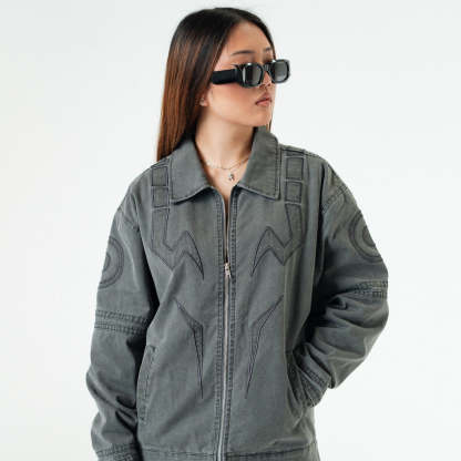 King of Curses Washed Denim Jacket-Coordom