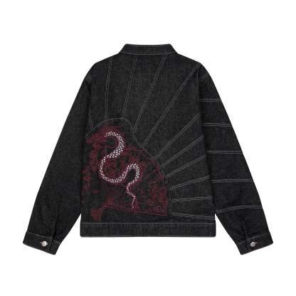 "yakuza" raw denim Jacket-Coordom