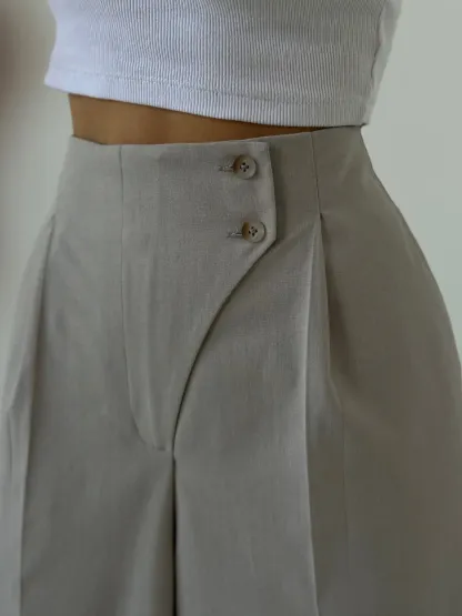 Linen ButtonUp Pants  (BUY 2 GET 1 FREE !!!)-Coordom