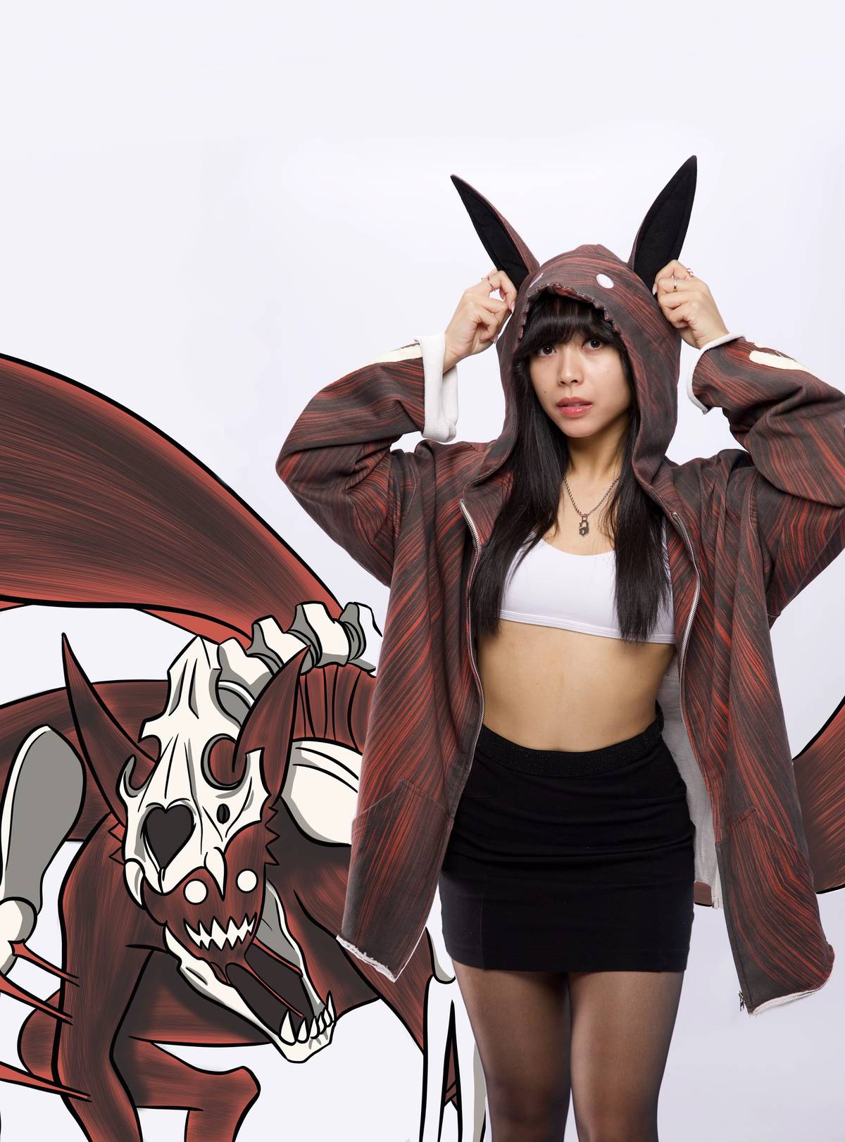 NINETAILS CLOAK HOODIE|Streetwear Oversized Vintage Casual Wear-Coordom