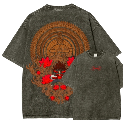 Naruto Unisex Fit Washed T-Shirt 2507012467-Coordom