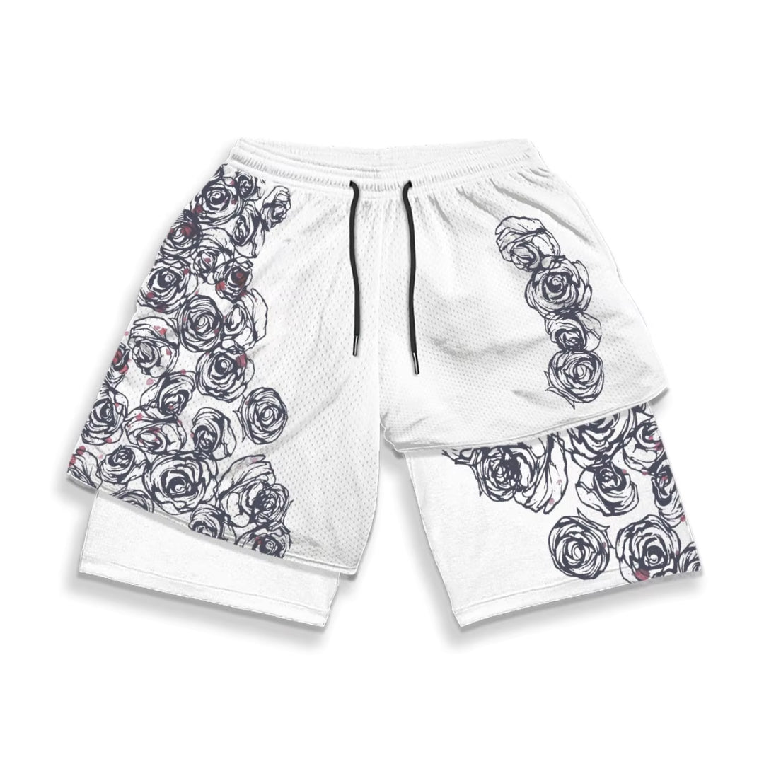 Roses Gym Shorts-Coordom