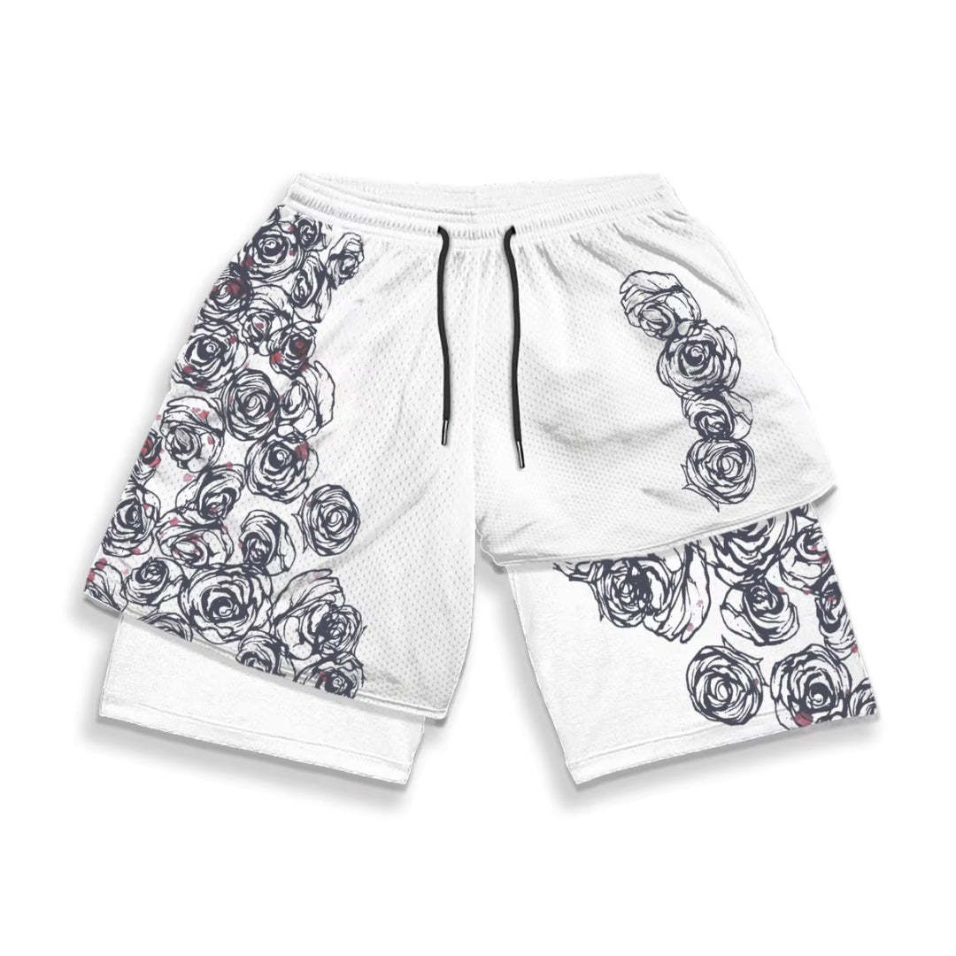 Roses Gym Shorts-Coordom