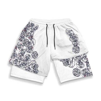 Roses Gym Shorts-Coordom