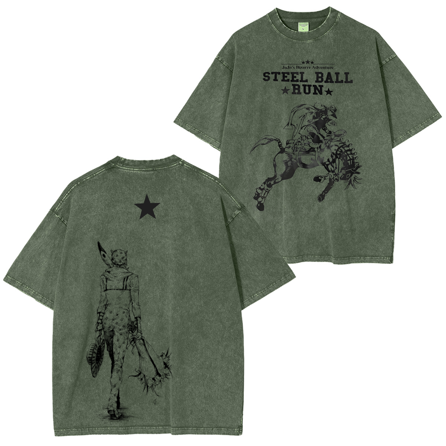 Jojo's Bizarre Vintage Unisex Washed T-Shirt-Coordom