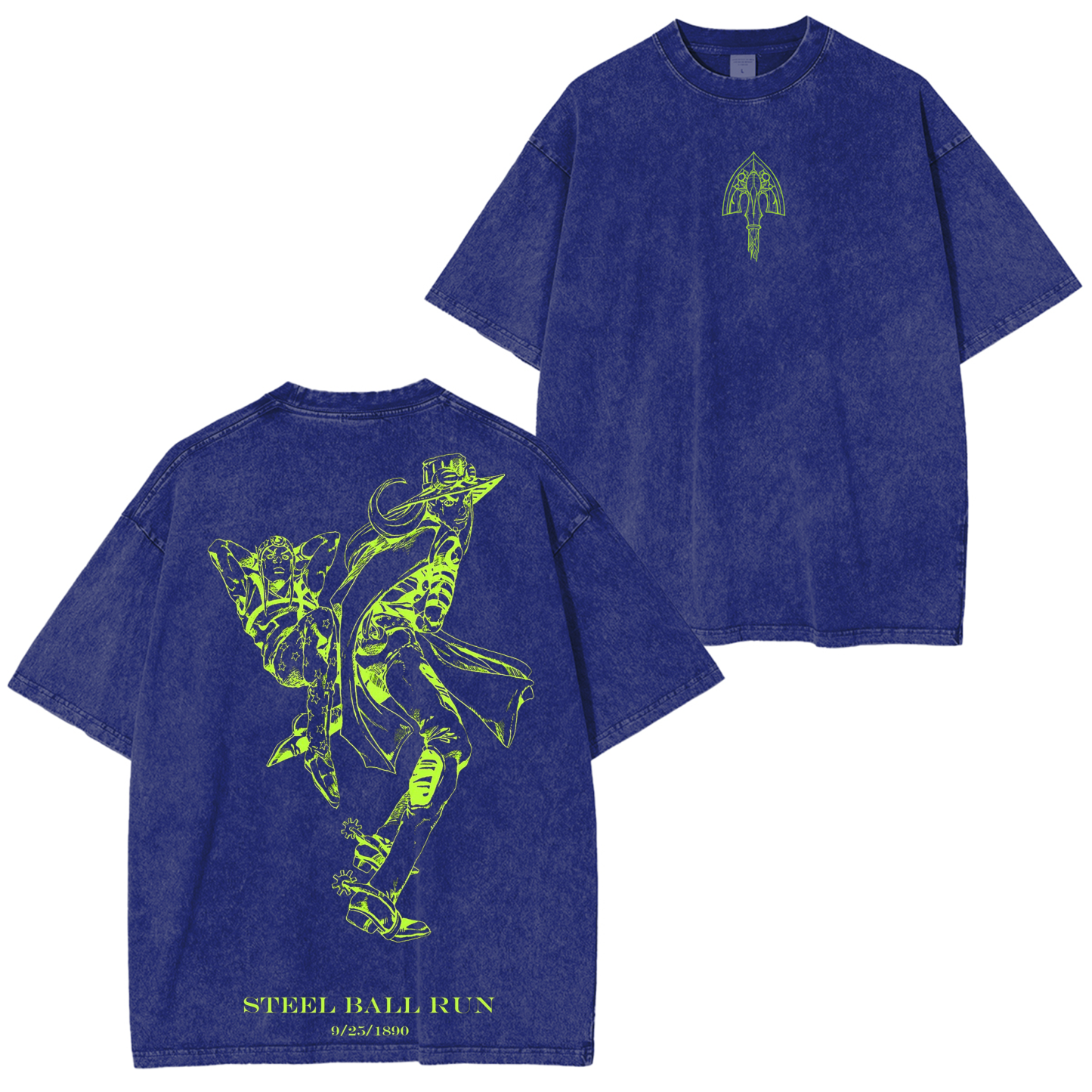 JoJo's Bizarre Adventure Vintage Unisex Washed T-Shirt-Coordom
