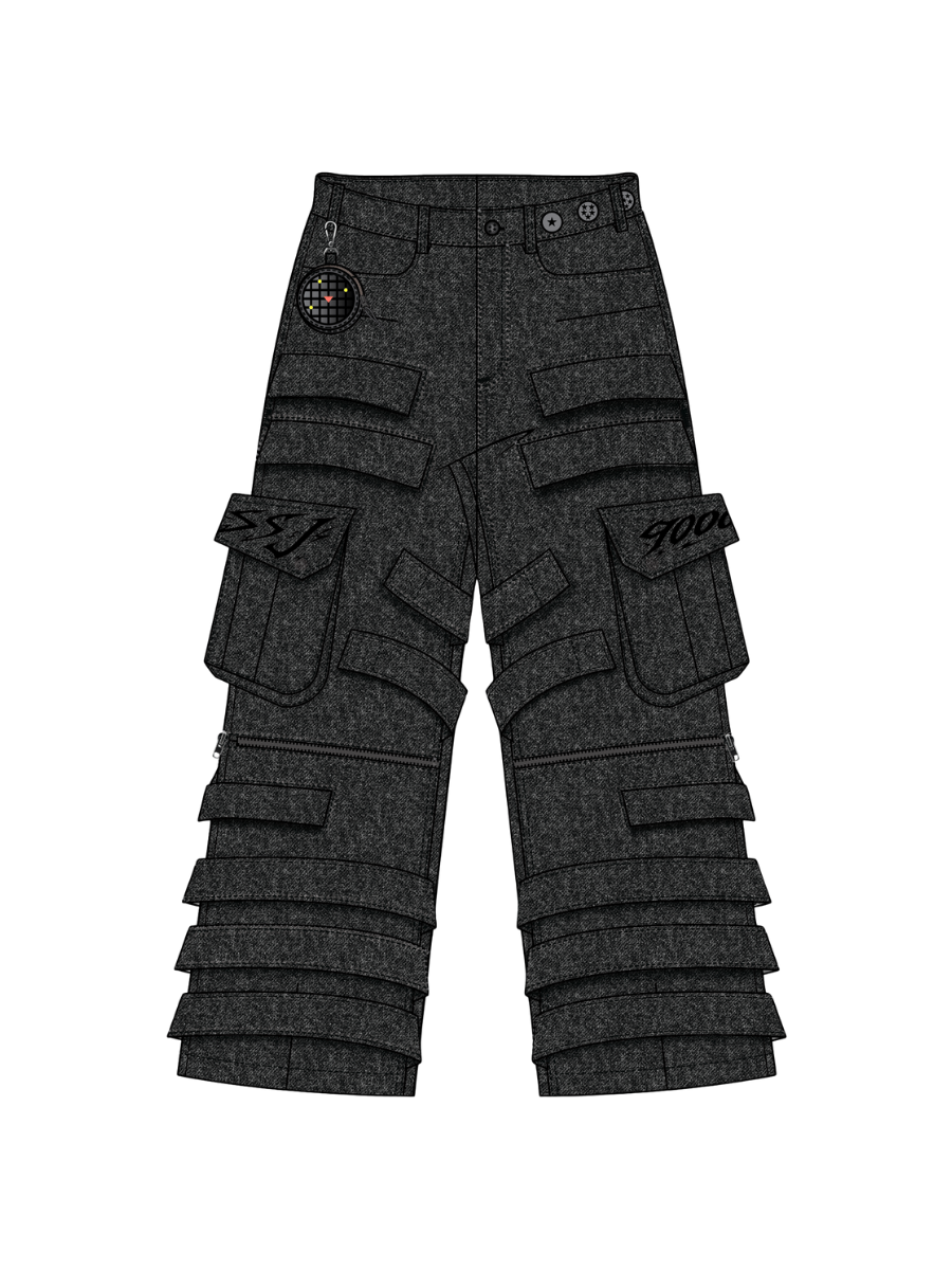 "DRAGON" Cargo Pants Black-Coordom