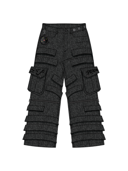 "DRAGON" Cargo Pants Black-Coordom