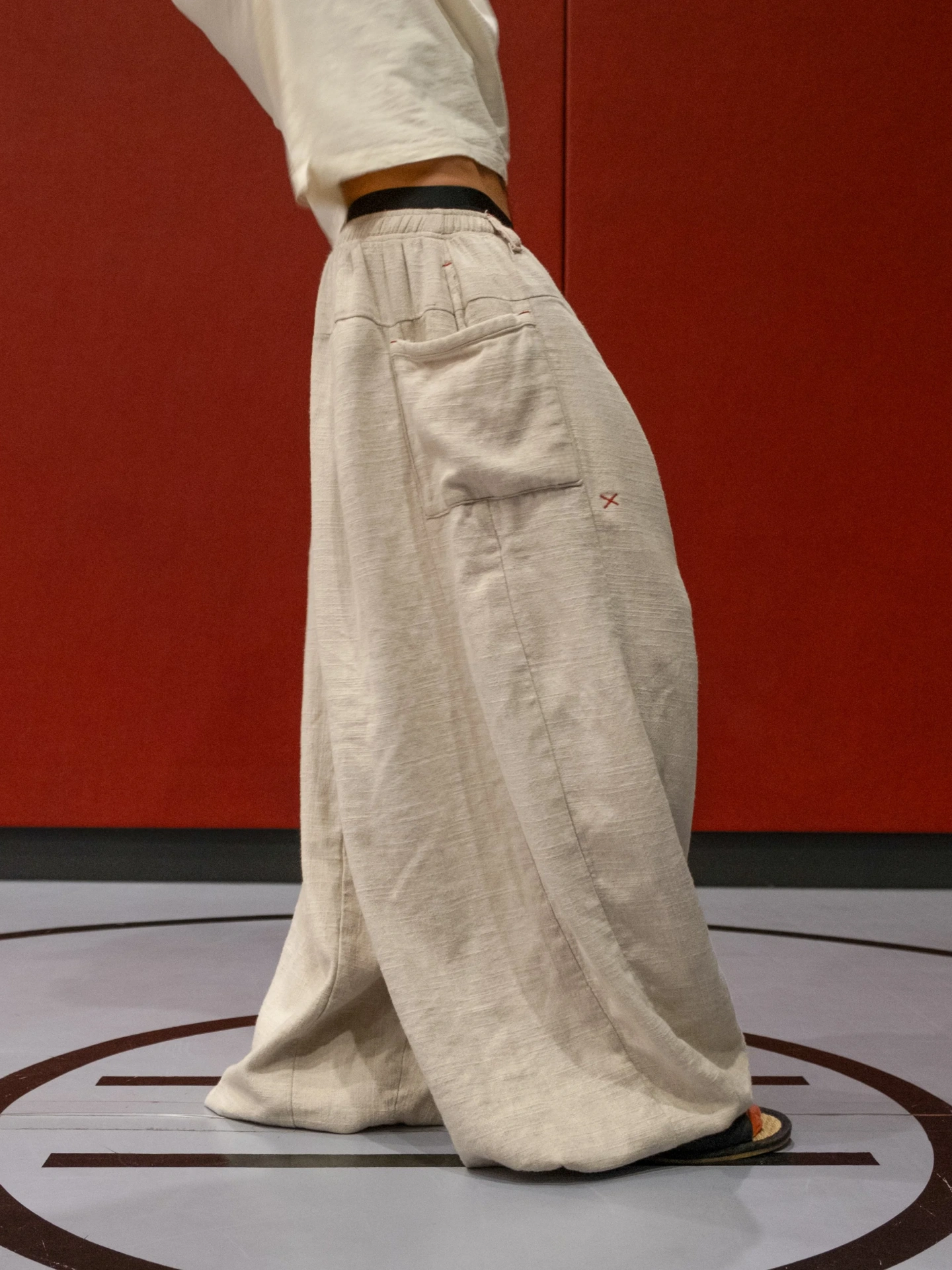 FLAX PLEATED WIDELEG PANTS-Coordom