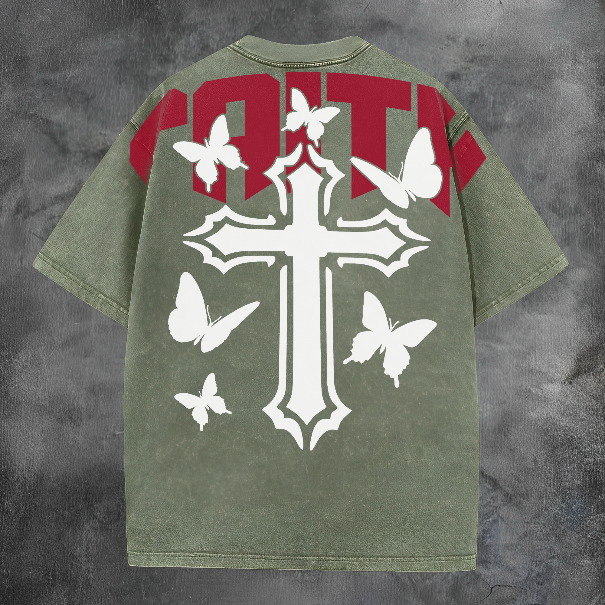 Faith Printed Men's Washed Tee-Coordom