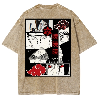 Naruto Unisex Fit Washed T-Shirt 2502003553-Coordom