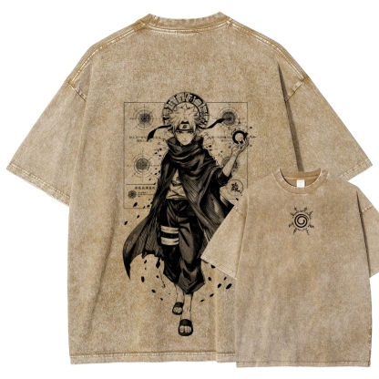 Naruto Unisex Fit Washed T-Shirt 2508017073-Coordom