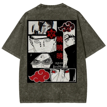 Naruto Unisex Fit Washed T-Shirt 2502003553-Coordom