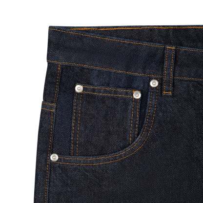 Blossom V3 Indigo Raw Denim Jeans | Vintage Streetwear Baggy Pants-Coordom