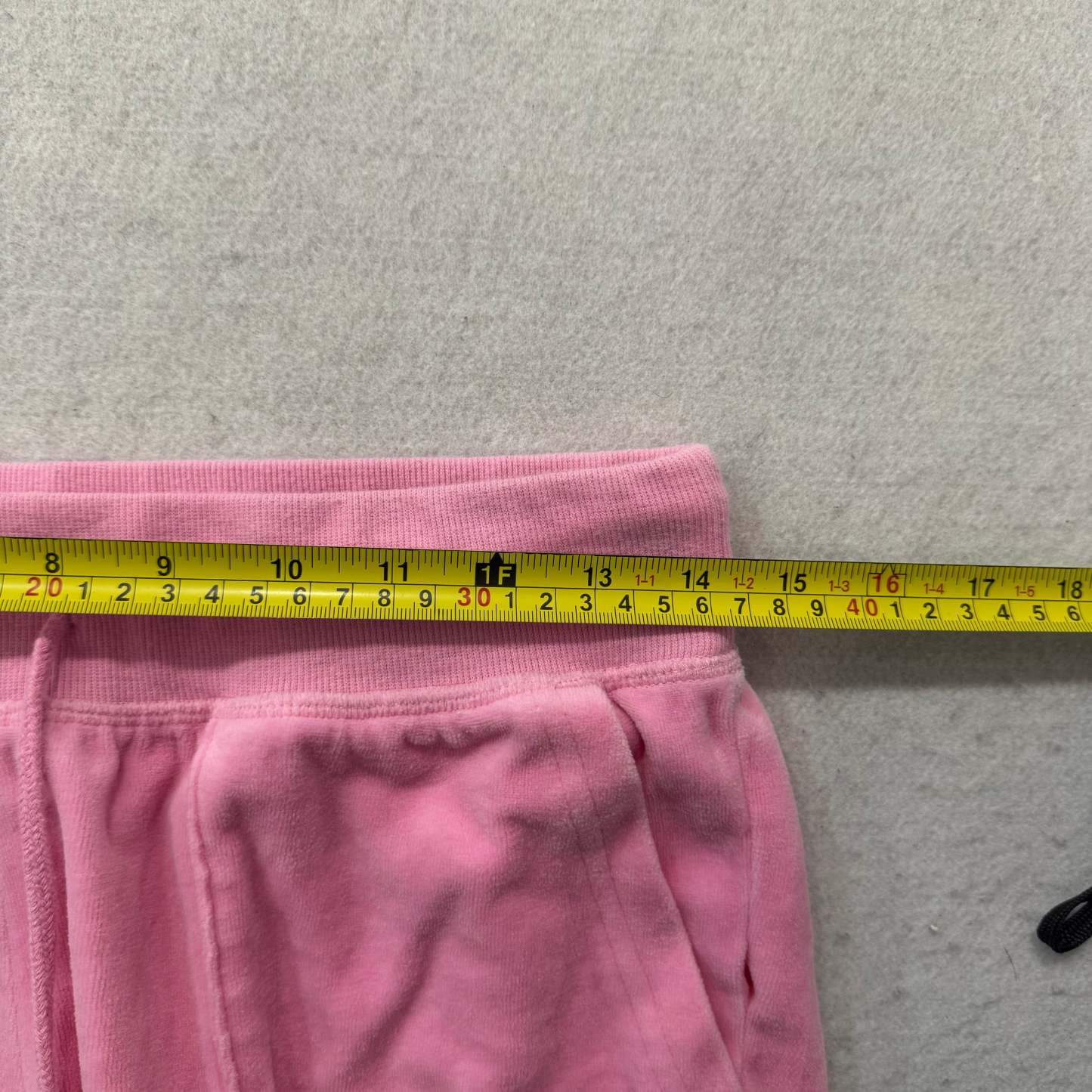 Juicy Couture Women's Pink Velour Flared Track Pants Pockets Drawstring Size M-Coordom
